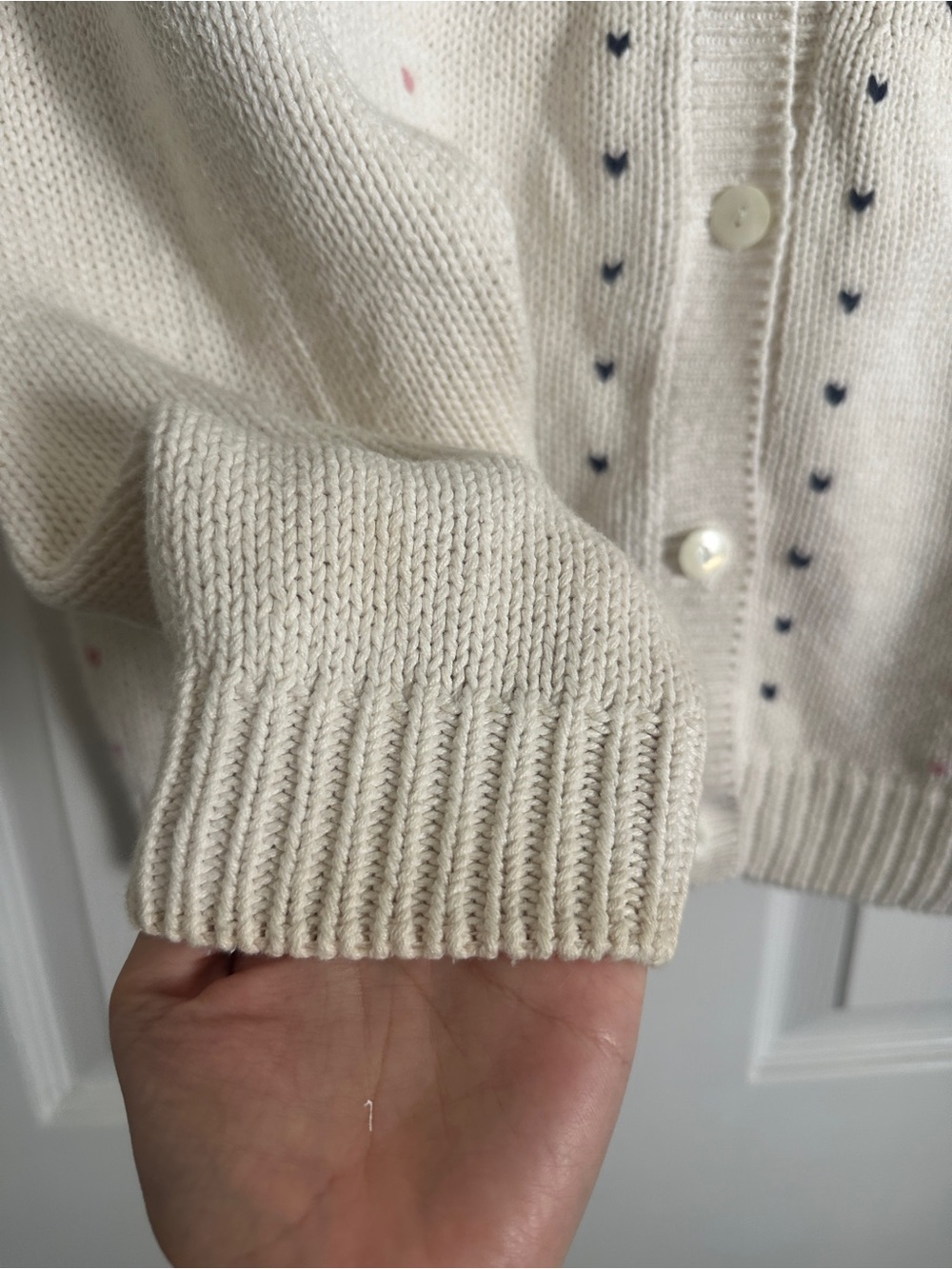 Vintage Capezio Cream Fair Isle Button Cardigan with Multicolor Yoke - Picture 5 of 8